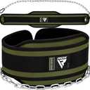 RDX Dip Belt for Weight Lifting, Heavy Duty 36 Inch Adjustable Steel Chain, Dipping Belt Chin Pull Ups Gym Training Bodybuilding Powerlifting Fitness Workout, 6 Padded Neoprene Back Support Men Women