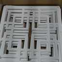 Hanging Room Divider Panels,10 Pieces Wood-Plastic Screen Panels Wall Divider Partition Home Office Decoration (White04)