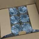 Blue Votive Candle Holder Set of 36, Flower Tea Lights Candles Holders for Wedding Table Centerpieces, Birthday Parties, Home Decor, Blue Bridal Shower and Holiday Decorations