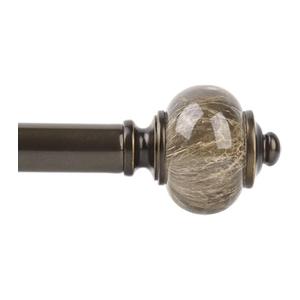 Jeco Tom Adjustable Single Curtain Rod 42" to 120"-Bronze