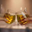 Goodluck 40 PCS Diamond Stemless Plastic Wine Whiskey Glasses, 12 Oz Disposable Cocktail Glasses, Suitable for Weddings, Birthday Parties, Family Gatherings, Bars, etc (Clear)