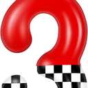 MTLEE Racing Car Birthday Number Candle Race Car Theme Cake Topper Truck Themed Birthday Supplies Decorations Red Black White Checkered Candles(Red and Checkered,Number 3)