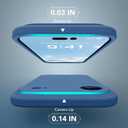 Magnetic for iPhone Air Case, Compatible with MagSafe, [Full Camera Protection][Screen Protector] Silicone Shockproof Protective Phone Case for iPhone 17 Air 6.5", Lake Blue
