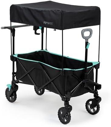 Summer Infant Ingenuity Pop 'N Ride Lightweight Stroller Wagon - Face-to-Face Seats for 2 with 3-Point Harnesses & Sun Canopy