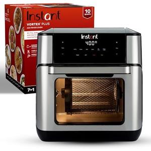 Instant 140-3000-01 Vortex Plus Quart 7-in-1 Multi-Use Air Fryer, 10QT, Silver, Black