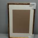 RYZERIRT Vintage Bronze Gold Picture Frame A2, 16.5X23.5 Inch Ornate Antique Photo Frames with Matting A3, Retro Carving, Bamboo Boho Natural Wood Hanging Wall Classical 01