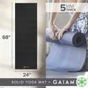 Gaiam Yoga Mat - Premium Solid Thick Non Slip Exercise & Fitness Mat for All Types of Yoga, Pilates & Floor Workouts
