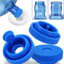 Gallon Water Jug Cap, Silicone Reusable Replacement Cap, Non Spill Bottle Caps for 55mm Bottle Water Dispenser Caps - Pack of 3