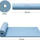 Yoga Mat Thick（8mm）Exercise Mat Non Slip Anti-tear,Pilates Mat for Men and Women,Workout Mats for Home,Barefoot Workouts and Floor Exercise,with Carrier Strap(71"x 24")