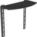 Monoprice TV Mounted Glass Shelf, Allows Above or Below TV Mounting of Blu-Ray Player, Cable Box, Game Console, Streaming Device, Soundbar, or Center Speaker (Max 22 lbs, VESA 400x300) Black