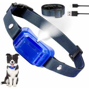 Citronella Bark Collar for Dogs, [No Spray Refill] Spray Dog Training Collar, Humane Citronella Dog Barking Collars, Safer Anti Barking Control Spray Collar for M Dogs Blue