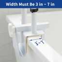 Adjustable Bathtub Grab Bar for Seniors - 3-Level Height Adjustment (13.7"-15.7"), Fits Tub Walls 3"-7", Safety Rail for Elderly & Disabled, Non-Slip Handle for Bathtub, Supports 300 lbs