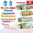 (Phonic-Poster) Satxtrem Interactive Talking Dog Pen with Posters | Upgraded Talking Flash Cards - Phonics Learn to Read Toys for 3-6 Year Olds - Preschool Educational Aids for Boys & Girls, 15.7x19.7