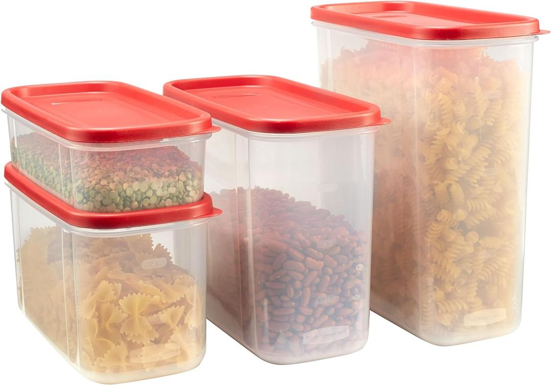 Rubbermaid Rubbermiad Modular Canisters Food Storage, 8-Piece Set, clear