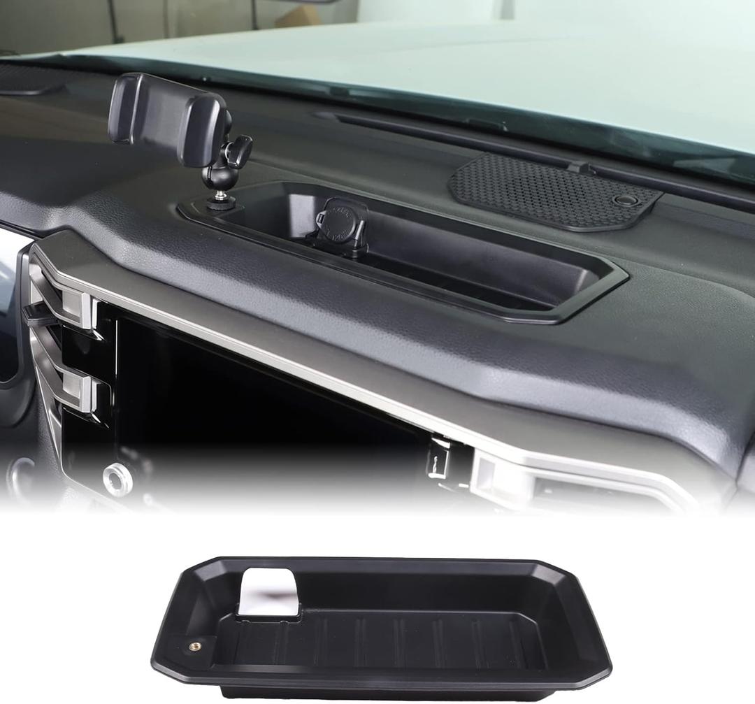 Aunginsy Car Center Console Storage Tray Compatible with Toyota Tundra/Sequoia 2022-2023 Dash Storage Insert Mounted ABS Accessories
