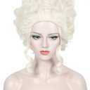 Linfairy Short Blonde Wig for Women fits 50s 80s Costume