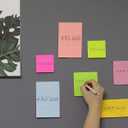 (8 Pads) Lined Sticky Notes 4x6 in Post, 8 Colors Self Sticky Notes Pad Its, Bright Post Stickies Colorful Big Rectangular Sticky Notes for Office, Home, School, Meeting, 40 Sheets/pad