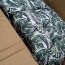 Barydat 4 Pcs Tufted High Back Chair Cushion Indoor Outdoor Seat and Back Cushions Palm Leaves Tropical Plants Lawn Rocking Chair Pads with Ties for Adirondack Patio Garden (Classic Style)
