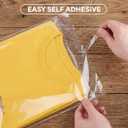 200 Count 18 x 24 Self Seal Clear Poly Bags with Suffocation Warning Plastic Self Seal Clear Poly Bags Resealable Adhesive for Packaging Bedding Clothing T-shirts