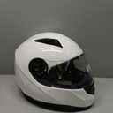VCAN VX Lightweight Full Face Motorcycle Street Bike Helmet with Extra Tinted Visor, Coolmax Technology & OTG Ready, DOT Approved (Small, White)