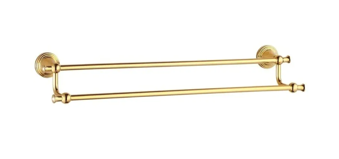 Bathroom Towel Rack,Towel Rail Wall Mounted, Copper Wall Mounted Towel Rack Gold