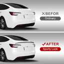 Spoiler Fit for Tesla Model 3 2017-2023, Upgrade ABS Material Rear Spoiler Wing OEM Rear Trunk Lip, Model 3 Accessories, Matte Carbon Fiber