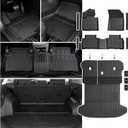Floor Mats for Kia Sportage Gas 2026 2025 2024 2023(Not Fit PHEV & Hybrid), All Weather TPE Trunk Mat Cargo Liner with Backrest Mats & Door Sill Guards Car Mat Accessories