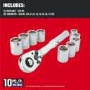 CRAFTSMAN Mechanics Tool Set, Metric, 3/8 Inch Drive, 10 Piece (CMMT34564)