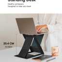 MOFT Folding Laptop Stand Lap Desk, Portable & Mini Computer Stand Laptop Desk for Travel and Home Office, Ergonomic Design with Adjustable Viewing Angles, Lightweight Computer Cooling Riser, Gray