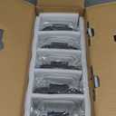 5-Pack Borosilicate Glass Containers with Tempered Lids, 35.2 Oz/4.4 Cup Airtight Meal Prep Set, Microwave/Freezer Safe (Gray)