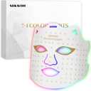 Red Light Therapy for Face, 7 Colors LED Face Mask Light Therapy At Home, Led Face Mask Light Therapy, White