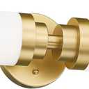 Emak Gold Vanity Lights for Mirror, 2 Light Bathroom Light Fixtures Over Mirror, Modern 22 Inch Wall Sconces with Milk Glass Shade for Bathroom, Bedroom, Hallway, VL085-GD-ML-2 (22 inch, Gold & Milk Glass)