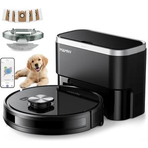 MAMNV Robot Vacuum and Mop, 11500 Pa Suction, 3-in-1 Robotic Vacuum with Smart LiDAR Navigation, 70 Day Self-Emptying,160 Min Runtime,App/Alexa/Voice Control, Ideal for Pet Hair, Carpet & Hard Floor