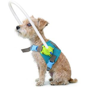 LetPetRun Adjustable Blind Dog Halo, Protective Anti-Collision Ring Harness for Visually Impaired Pets, Safe Guidance Mobility Aid (Light Blue S for 18.5-23.5)