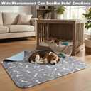Washable Reusable Pet Training Pads, Non-Slip Leakproof Dog Pee Mat with Pheromones, Odor Resistant Absorbent Pad for Dogs and Cats (L: 31.5" 35.4")