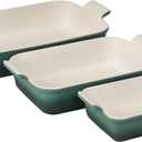 Le Creuset Stoneware Heritage Set 3 Rectangular Dishes, Artichaut