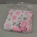 Tudomro 3 Pieces Butterfly Nursery Crib Bedding Set for Girls, Standard Size Bedding Sets with Comforter Fitted Sheet Crib Skirt(Pink)