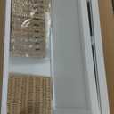 VASAGLE Storage Cabinet, Freestanding Floor Cabinet, 2 Drawers with 1 Set of Adjustable Divider, 2 Baskets, Sideboard, 11.8 x 23.6 x 31.5 Inches, for Bathroom, Living Room, Cloud White UBBC545W02