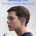2 x Kids Bluetooth Headphones, Bluetooth 5.4 Air Conduction Open Ear Headphones, Ultra-Light, Stereo Sound with Mic, IPX5 Waterproof, 15H Playtime, Perfect for School and Outdoor Activities-Blue