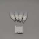 Smart Candelabra LED Bulbs 60 Watt Equivalent, 500LM 6W, E12 LED Bulb Compatible with Alexa/Google Assistant/Smart Life, RGBCW Candle, No Hub Required, 2.4G WiFi Only, ETL Listed, 4PCS