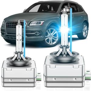 D3S HID Headlight Bulbs Fit for Audi 2014-2017 SQ5 2011-2015 A3 S3 A4 S4 A6 A7 A8 A5 Q5 Q7 RS5 S5 Quattro Sedan Coupe, High Low Beam Xenon Light, 8000K White Blue, Pack of 2 D3S HID Headlight Bulbs Fit for Audi 2014-2017 SQ5 2011-2015 A3 S3 A4 S4 A6 A7 A8 A5 Q5 Q7 RS5 S5 Quattro Sedan Coupe, High Low Beam Xenon Light, 8000K White Blue, Pack of 2