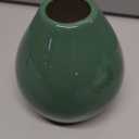 Flower Vase-Handcrafted Ceramic with Smooth Green Glaze, Small Vase for Flowers w/Waterproof Interior and Anti-Slip Bottom, Vases Home Decor Shelf Decor Table Centerpieces