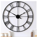 CLXEAST 30 Inch Large Wall Clock Modern, Oversized Roman Numeral Decorative Black Metal Wall Clock for Living Room Decor,House Warming Gifts New Home