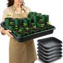 5 Pack Plant Potting Trays -23"x16.5"x4.3" Multifunctional Garden Tidy Tray, Large-23"x17"x4.3"