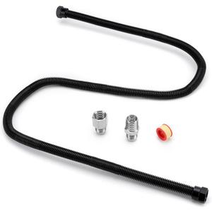 Stanbroil 1/2" OD x 3/8" ID 48" Non-Whistle Flexible Flex Gas Line Connector Kit for LP or NG Propane Fire Pit Hose and Fireplace