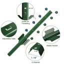 Amagabeli Metal Fence Posts 3 Feet 10 Pack Heavy Duty Garden Stakes T Post U Channel for for Wire Fence No Dig Garden Fence Stakes for Temporary Fencing Electric Fence Corner Anchor Green