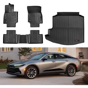 Wqyimat Floor Mats & Cargo Trunk Liner Compatible for 2023 2024 2025 2026 Toyota Crown All Weather TPE Rubber Protection Mat Black (Not for Crown Signia)
