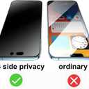 2 Pack 360 Degree Anti-glare Privacy Tempered Glass for iPhone 16 Pro Max Anti-Spy 4 Directions 4 Sides Matte Screen Protector Film 6.9 inch