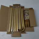 Adjustable Blackout Curtain Rods 16-28 Inch,1 Inch Diameter Heavy Duty Wrap Around Steel Drapery Rod for Small WindowsDoors, Gold