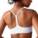 BAYDI Clouduxi Y Back Sports Bras for Women - Light Support Racerback Yoga Bra, A-C Cups (Medium, White)